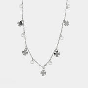 Collana in Argento 925 quadrifogli pendenti