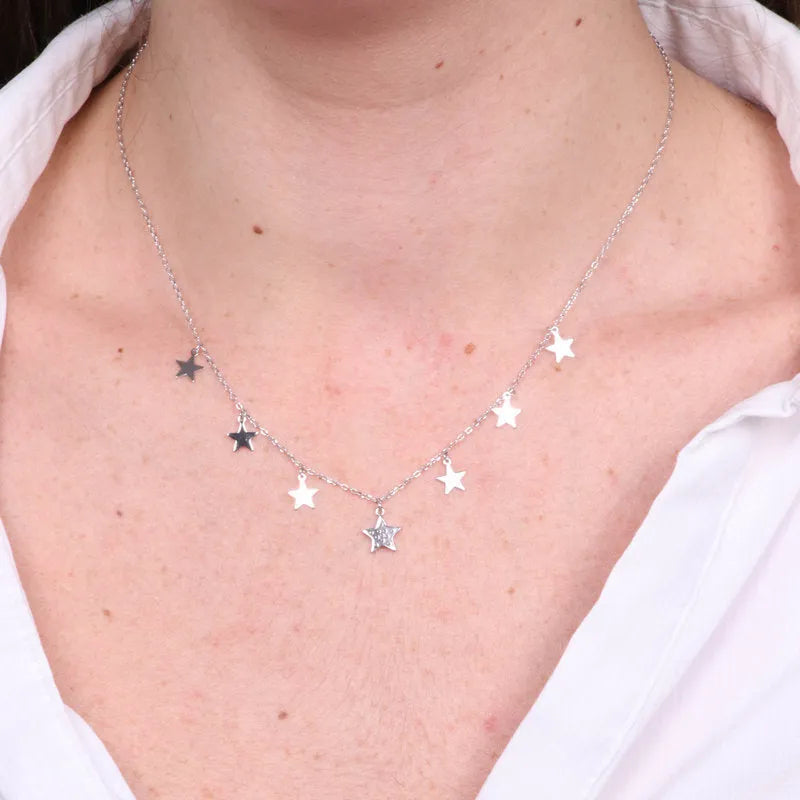 Collana in Argento 925 stelle pendenti