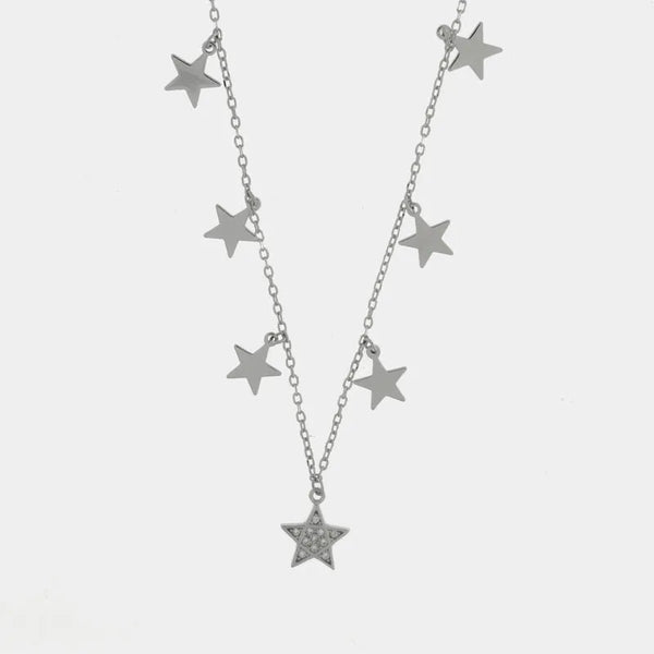 Collana in Argento 925 stelle pendenti