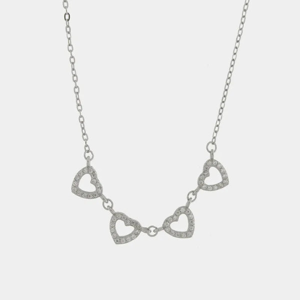 Collana in Argento 925 cuori