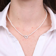 Collana in Argento 925 con perle e zirconi
