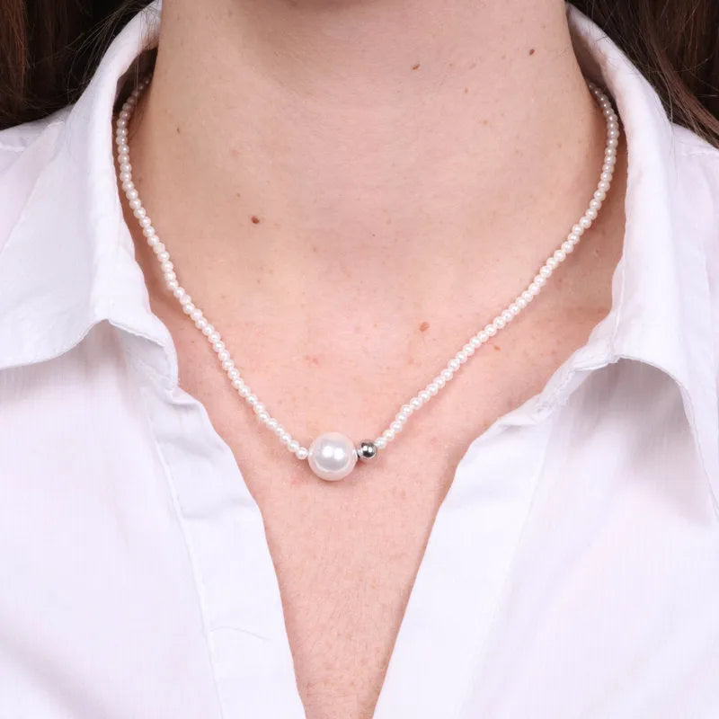 Collana in Argento 925 con perle