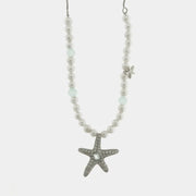 Collana in Argento 925 con perle e stella marina