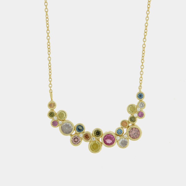 Collana in Argento 925 con zirconi colorati SIMEONE - gioiello BySimon