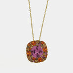 Collana in Argento 925 quadrato con zirconi colorati SIMEONE - gioiello BySimon
