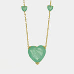 Collana in Argento 925 cuore verde SIMEONE - gioiello BySimon