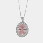 Collana in Argento 925 con zircone rosa SIMEONE - gioiello BySimon