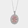 Collana in Argento 925 con zircone rosa