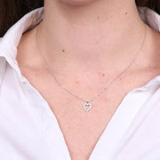 Collana in Argento 925  con cuore impreziosito da cristalli