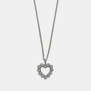 Collana in Argento 925  con cuore impreziosito da cristalli