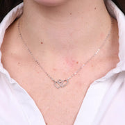 Collana in Argento 925 con cuori intrecciati