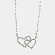 Collana in Argento 925 con cuori intrecciati