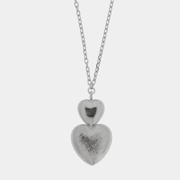 Collana in Argento 925 con cuori graffiati - BYSIMON gioielli