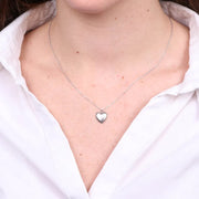 Collana in Argento 925 con cuore graffiato