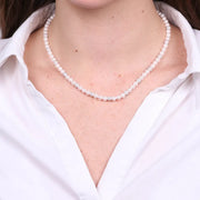 Collana in Argento 925 con perle e cristalli