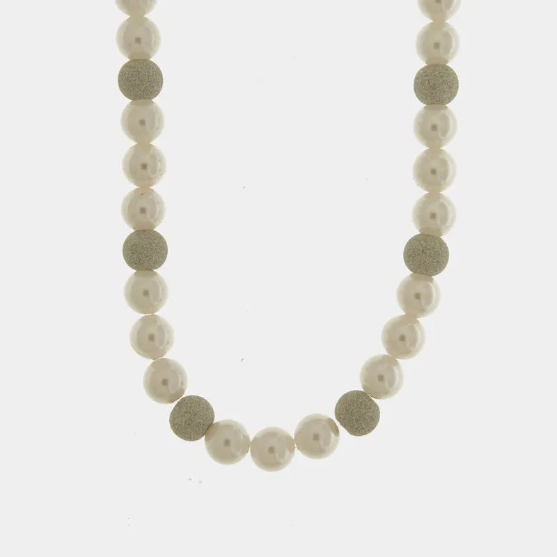 Collana in Argento 925 con perle e cristalli