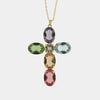 Collana in Argento 925 con croce colorata