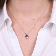 Collana in Argento 925 con campanella rossa