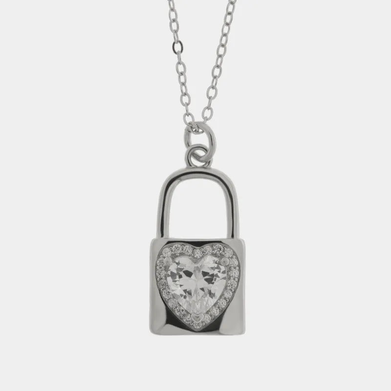 Collana in Argento 925 lucchetto con cuore Collezione Hanoi - BYSIMON gioielli