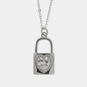 Collana in Argento 925 lucchetto con cuore