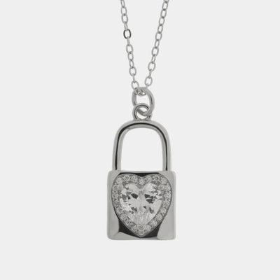 Collana in Argento 925 lucchetto con cuore Collezione Hanoi - BYSIMON gioielli