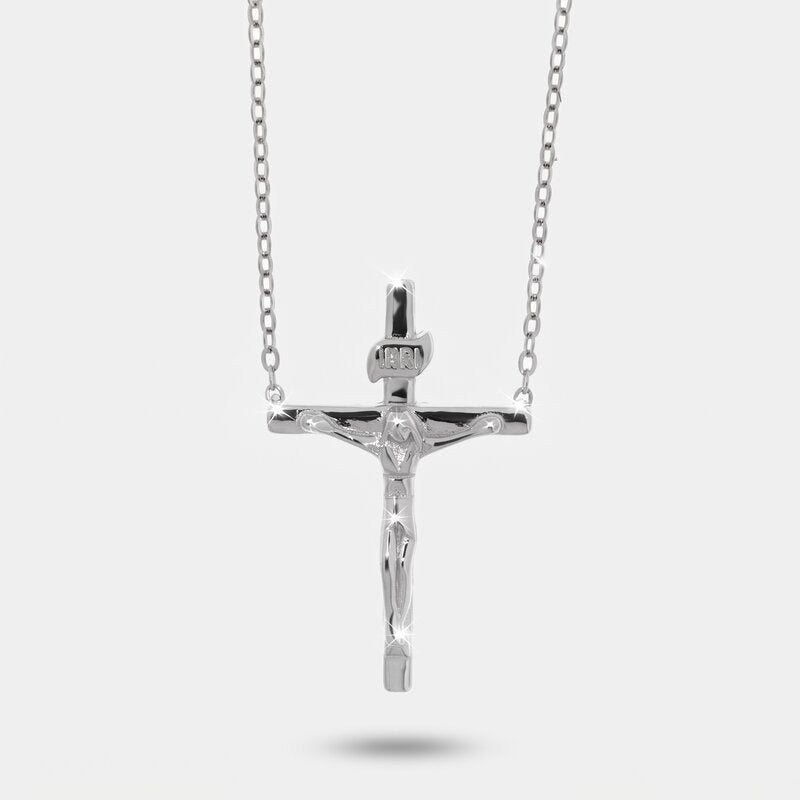 Collana in Argento 925 crocifisso con Gesù Collezione Hanoi - BYSIMON gioielli