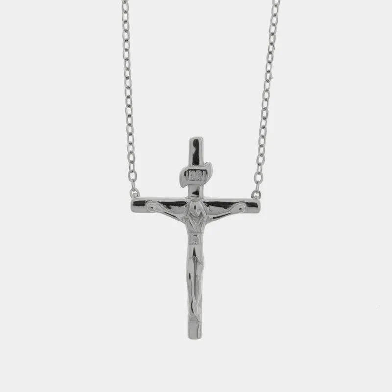 Collana in Argento 925 crocifisso con Gesù Collezione Hanoi - BYSIMON gioielli