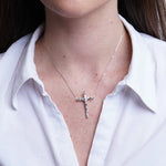 Collana in Argento 925 crocifisso con Gesù Collezione Hanoi - BYSIMON gioielli