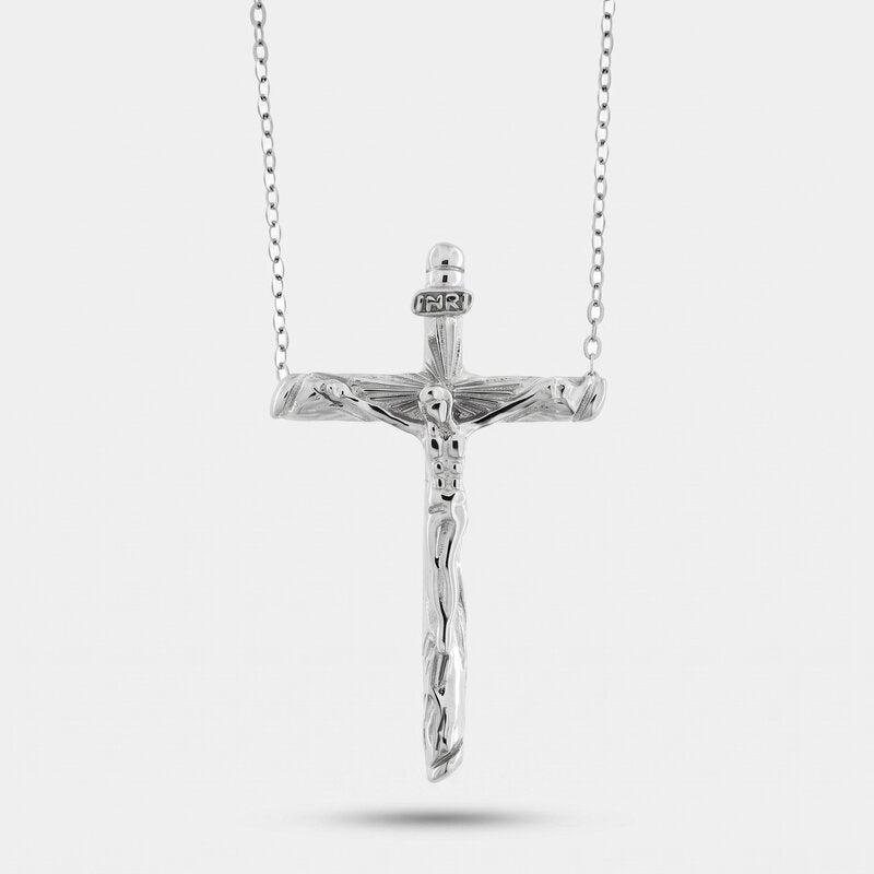Collana in Argento 925 crocifisso con Gesù Collezione Hanoi - BYSIMON gioielli