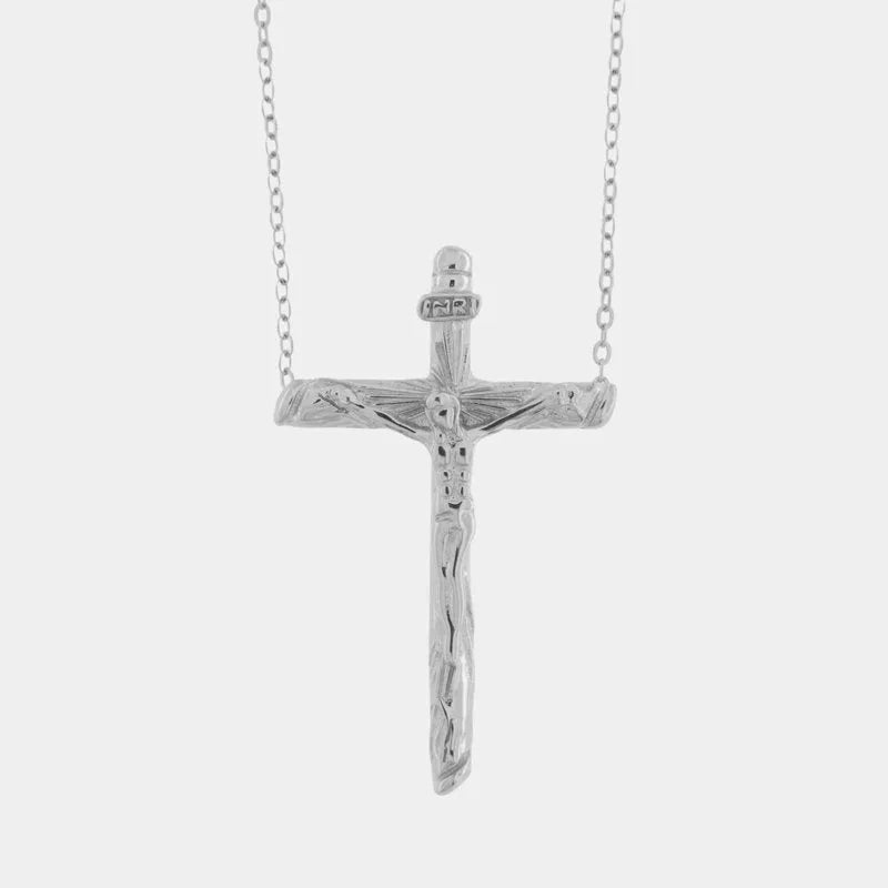 Collana in Argento 925 crocifisso con Gesù Collezione Hanoi - BYSIMON gioielli