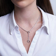 Collana in Argento 925 tennis con cuori