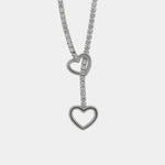 Collana in Argento 925 tennis con cuori Collezione Hanoi - BYSIMON gioielli
