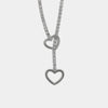 Collana in Argento 925 tennis con cuori