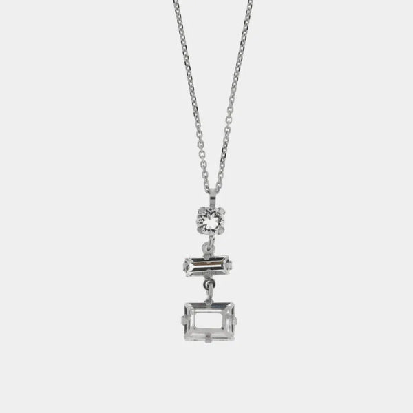 Collana in Argento 925 rettangoli zirconati - BYSIMON gioielli