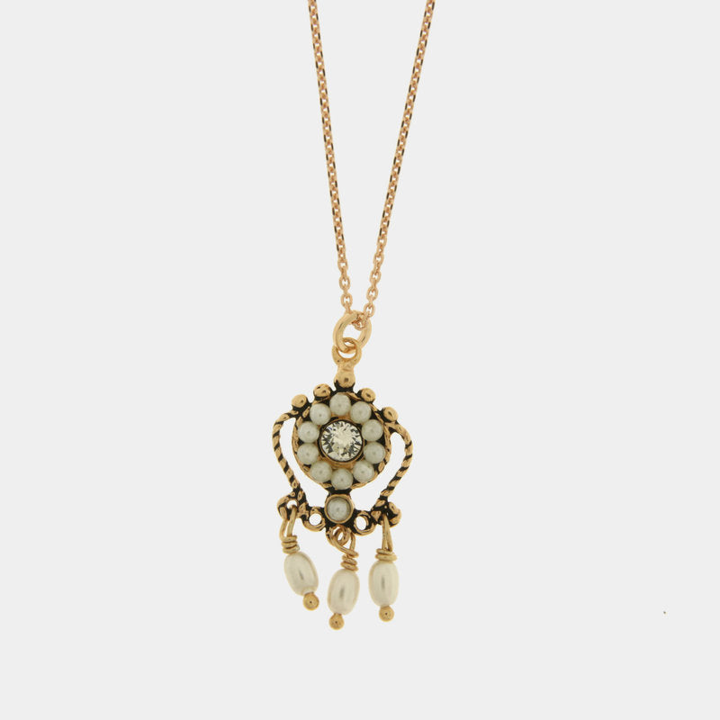 Collana in Argento 925 in stile antico con perle Collezione Novecento - BYSIMON gioielli