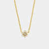 Collana in Argento 925 fiore con perle