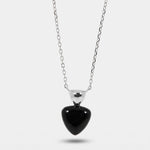 Collana in Argento 925 triangolo smaltato nero - BYSIMON gioielli