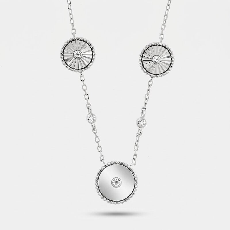 Collana in Argento 925 tris di cerchi - BYSIMON gioielli