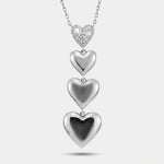 Collana in Argento 925 cuori lisci pendenti - BYSIMON gioielli