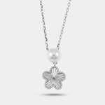 Collana in Argento 925 fiore e perla - BYSIMON gioielli
