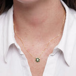Collana in Argento 925 fiore verde BYSIMON - gioiello BySimon
