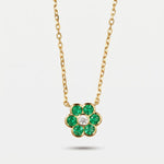Collana in Argento 925 fiore verde BYSIMON - gioiello BySimon