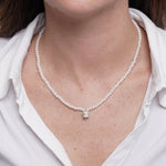 Collana in Argento 925 campanella Capri zirconata e perle - BYSIMON gioielli