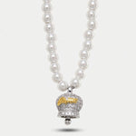 Collana in Argento 925 campanella Capri zirconata e perle - BYSIMON gioielli