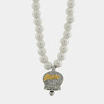 Collana in Argento 925 campanella Capri zirconata e perle - BYSIMON gioielli