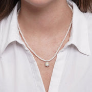 Collana in Argento 925 campanella Capri zirconata e perle