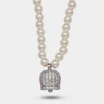 Collana in Argento 925 campanella Capri zirconata e perle - BYSIMON gioielli