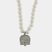 Collana in Argento 925 campanella Capri zirconata e perle