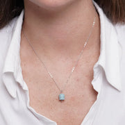 Collana in Argento 925 campanella azzurra Capri zirconata