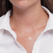 Collana in Argento 925 fiore a lobo